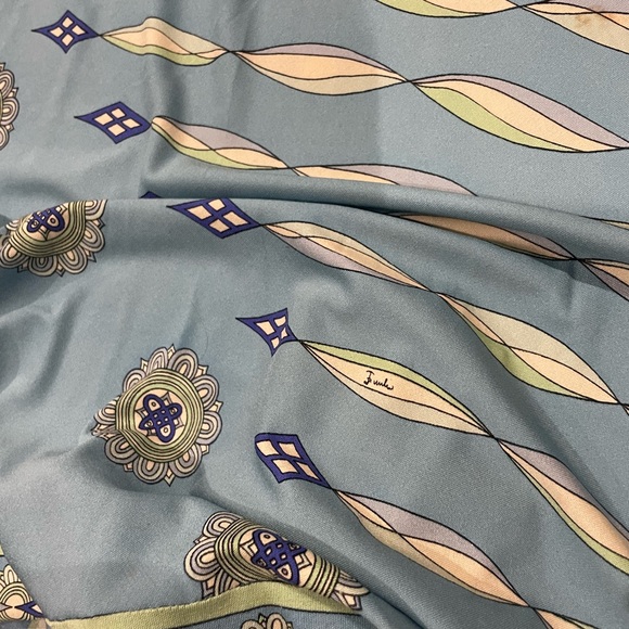 Vintage Emilio Pucci Baby Blue Print Dress - Picture 4 of 11